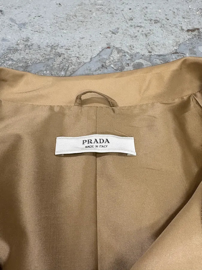 SS2007 Prada Beige Trench Coat Jacket FMkZjgQ 10
