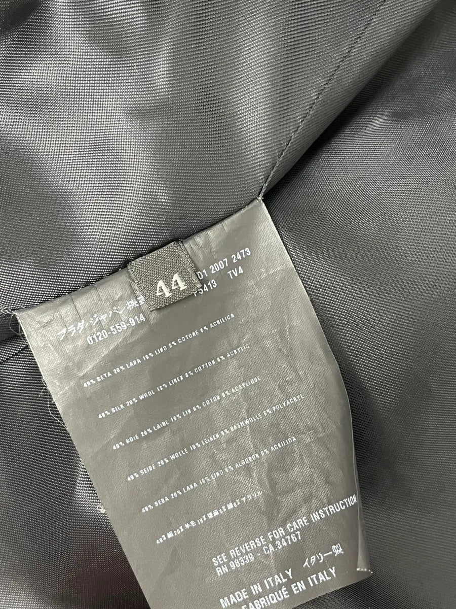 FW2007 Prada Black Plissed Blazer Jacket hmvLNzi 9