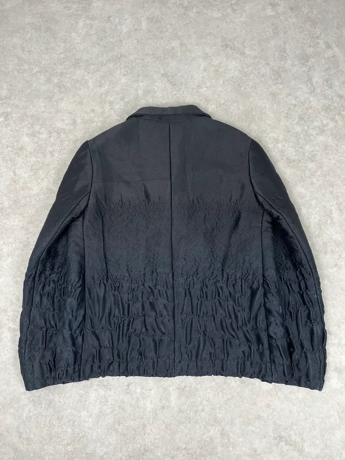 FW2007 Prada Black Plissed Blazer Jacket hmvLNzi 6