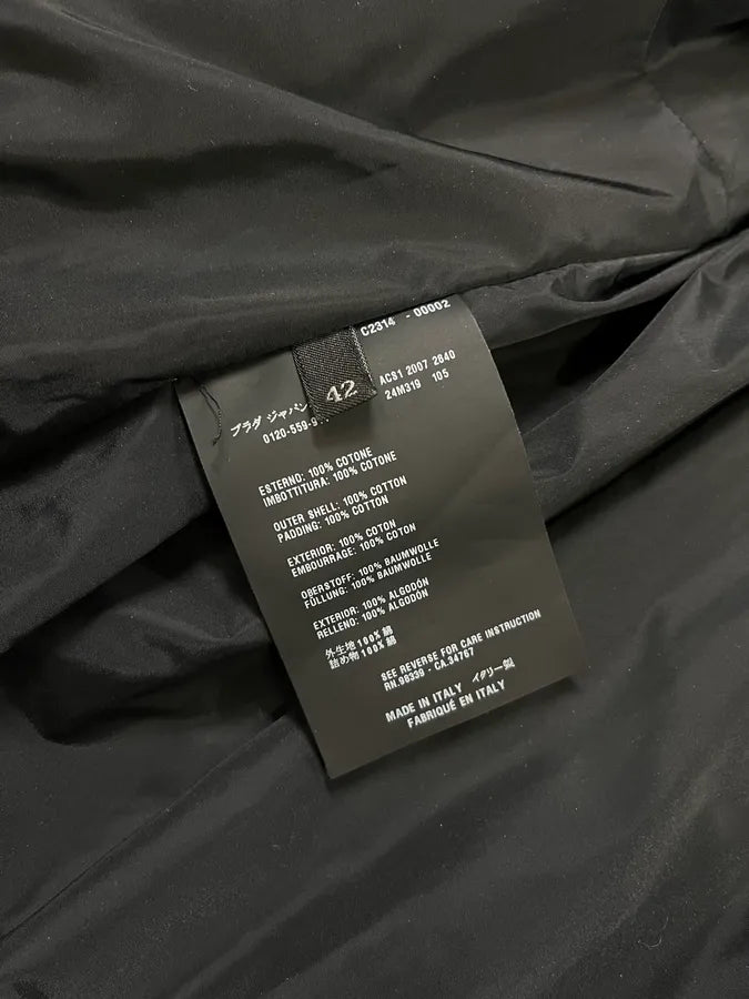SS2007 Prada Black Reflectible Puffer Jacket KmgAtwq 9