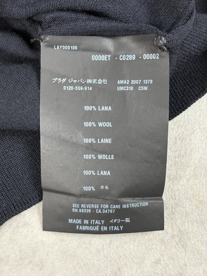 SS2007 Prada Black Wool Sweater ZoRbMJI 7