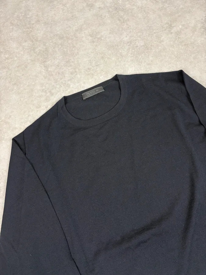 SS2007 Prada Black Wool Sweater ZoRbMJI 4