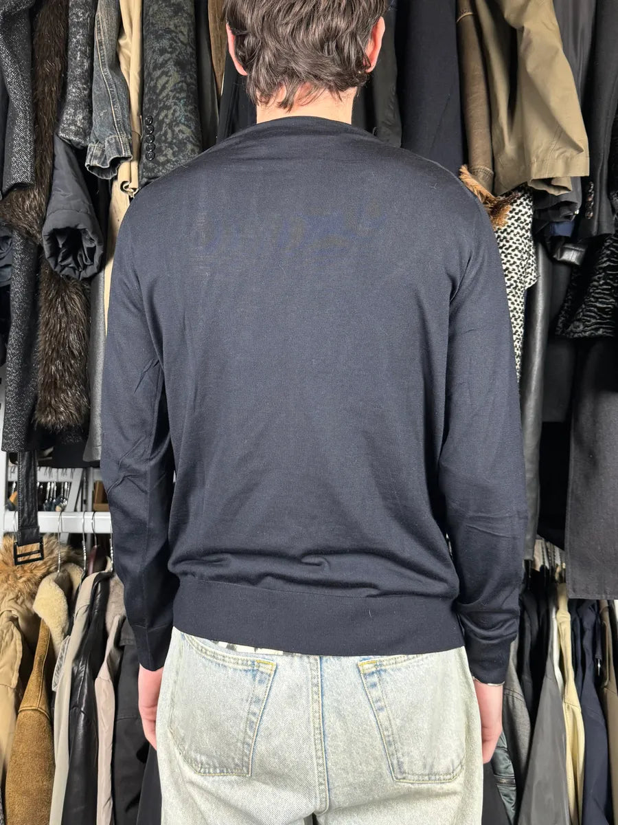 SS2007 Prada Black Wool Sweater ZoRbMJI 2