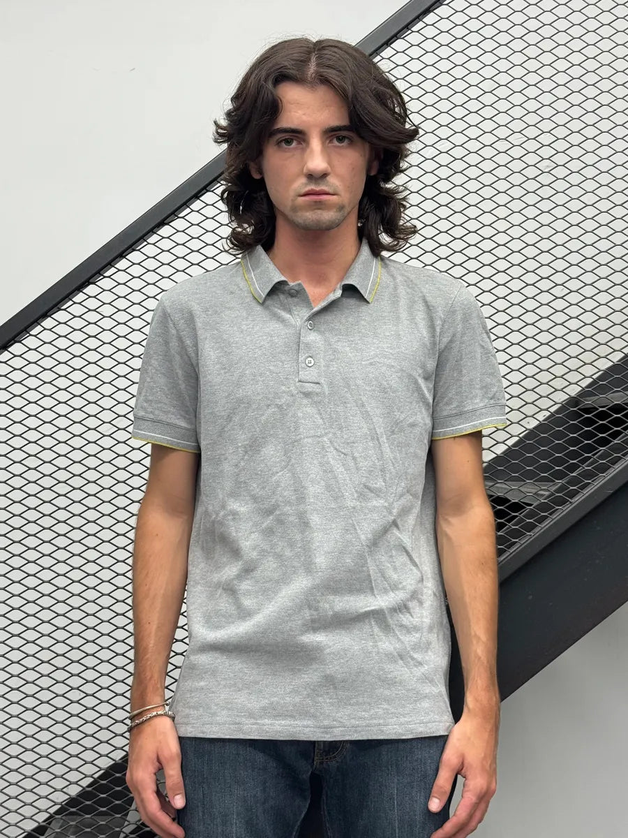SS2007 Prada Contrast Lines Grey Polo YJCsxdF 1