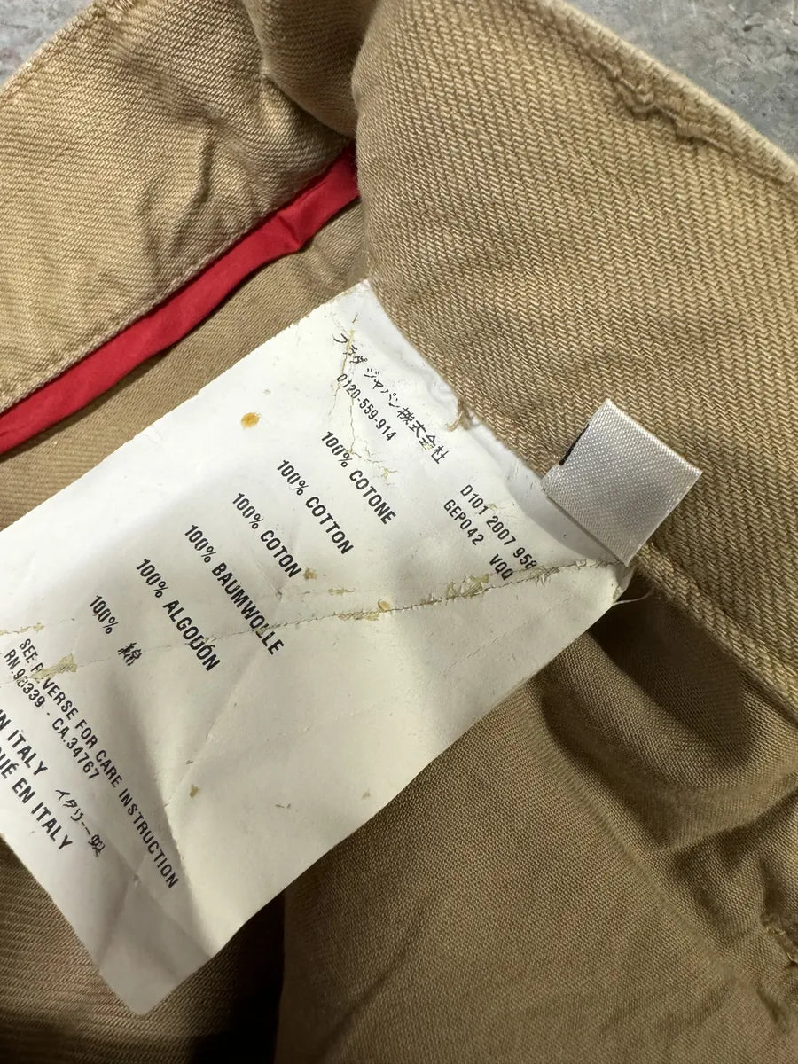 SS2007 Prada Creamy Painted Effect Denim Pants (S/M) 10