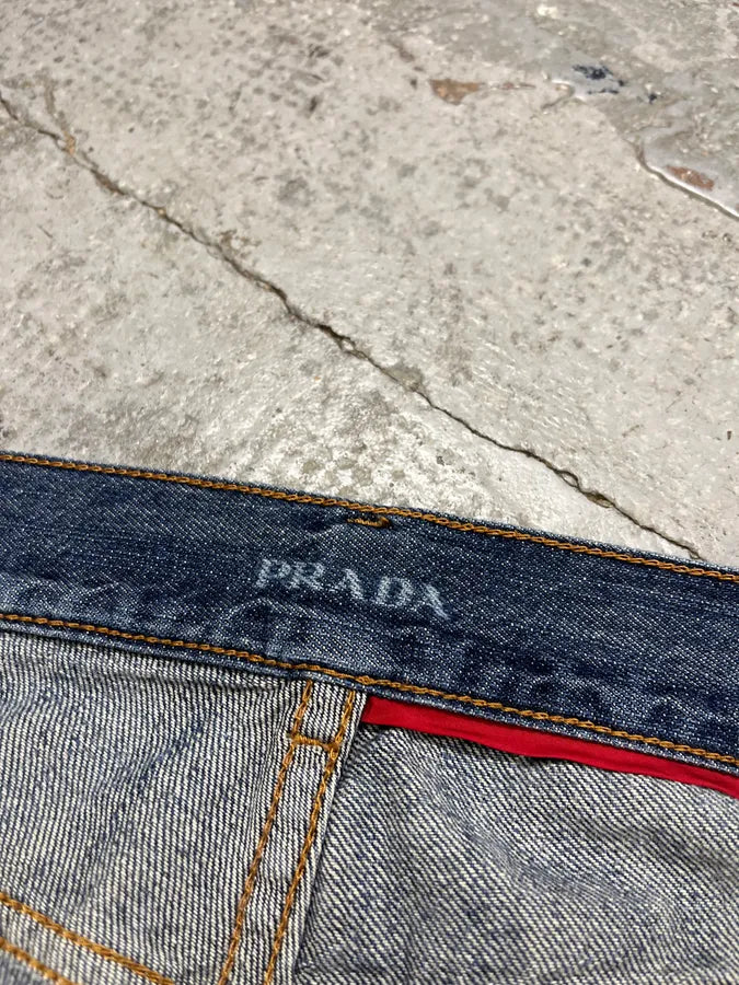 SS2007 Prada Faded Blue Denim Jeans kbSVHkx 10
