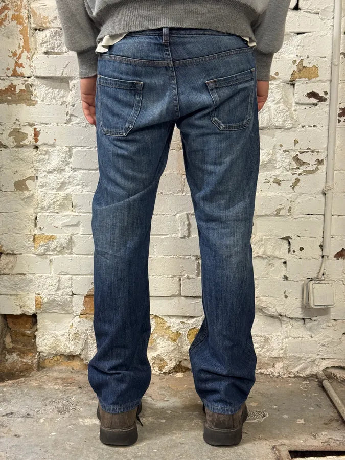 SS2007 Prada Faded Blue Denim Jeans kbSVHkx 3