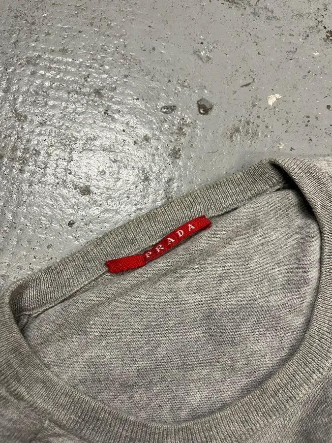 SS2007 Prada Grey Minimalist Sweater qzGaKSK 10