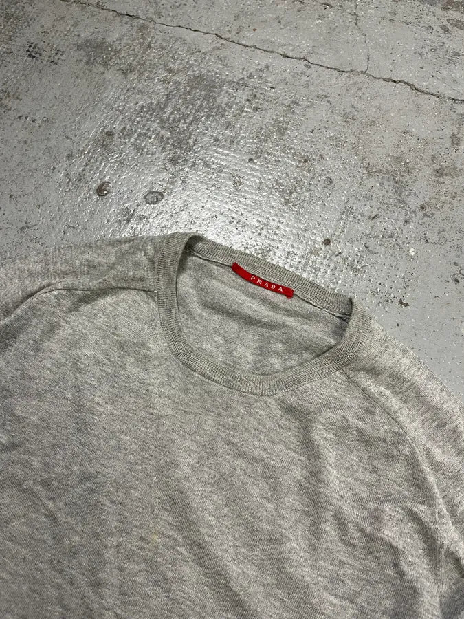 SS2007 Prada Grey Minimalist Sweater qzGaKSK 4
