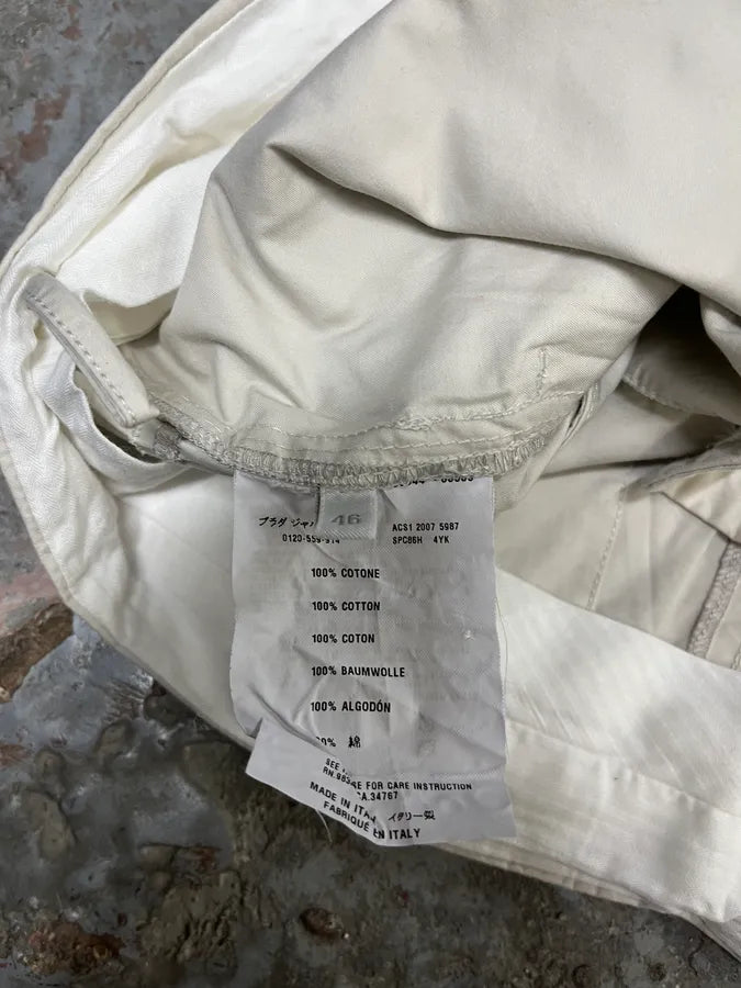 SS2007 Prada Light Beige Simple Shorts NbxzMys 9