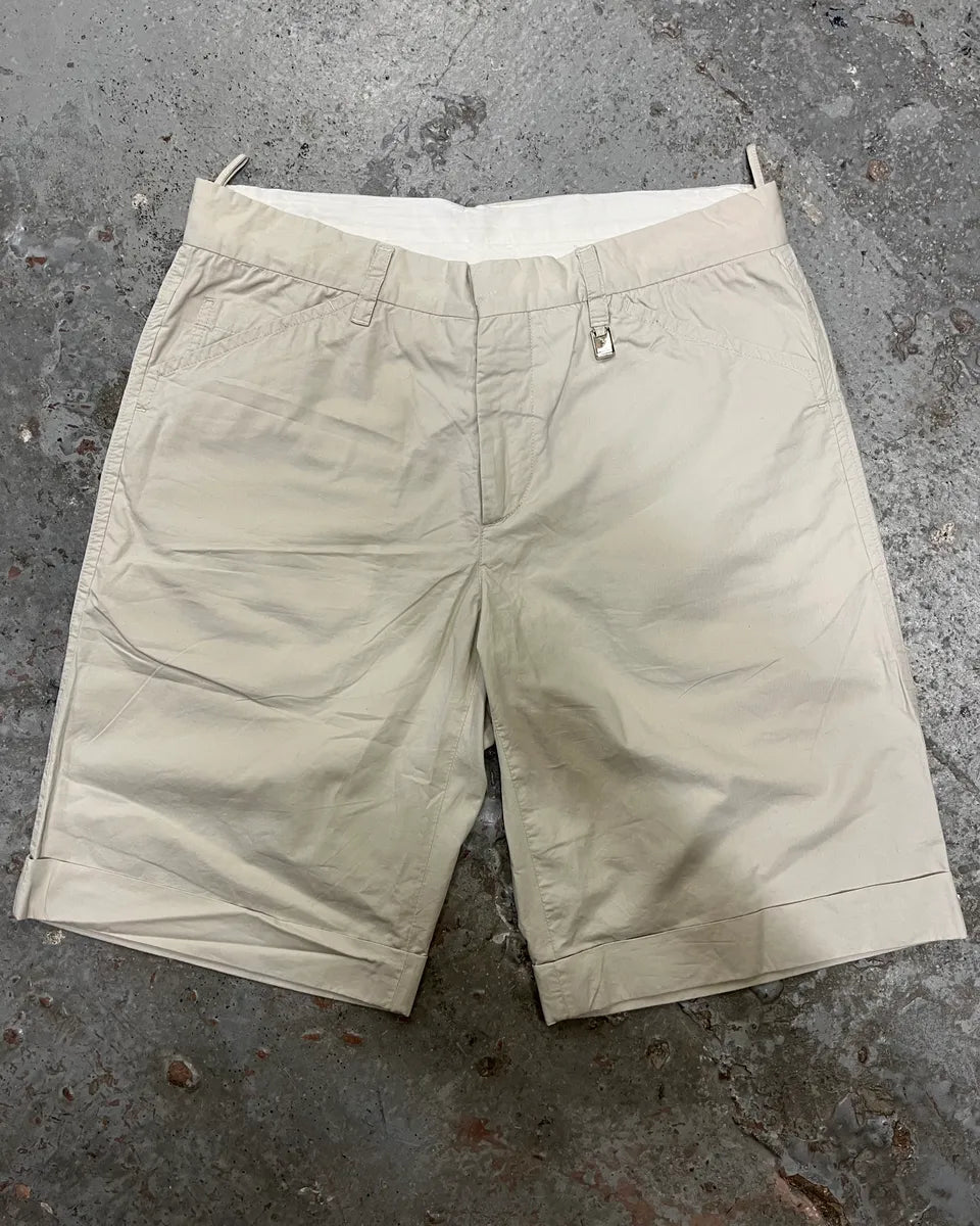 SS2007 Prada Light Beige Simple Shorts NbxzMys 0