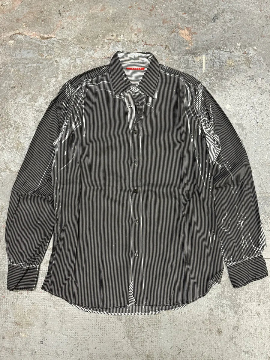 SS2007 Prada Ligth Grey Contemporary Shirt (M/L) CyJqgIP 0