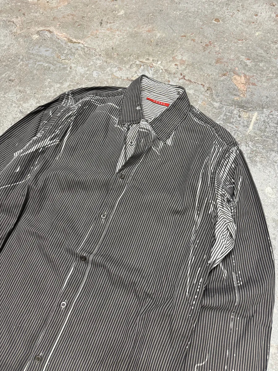 SS2007 Prada Ligth Grey Contemporary Shirt (M/L) CyJqgIP 12