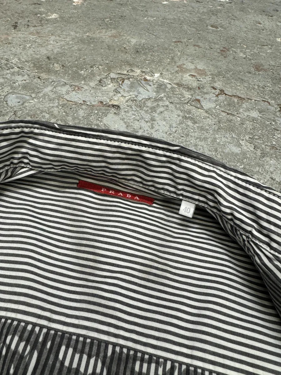 SS2007 Prada Ligth Grey Contemporary Shirt (M/L) CyJqgIP 4