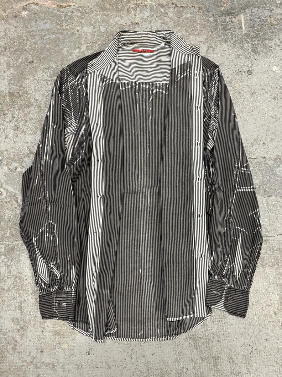 SS2007 Prada Ligth Grey Contemporary Shirt (M/L) CyJqgIP 5