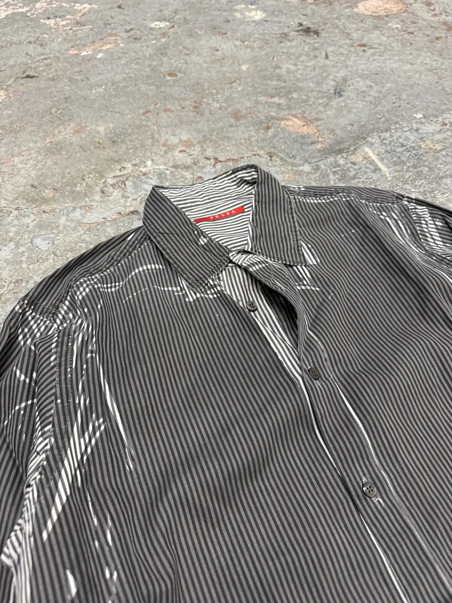 SS2007 Prada Ligth Grey Contemporary Shirt (M/L) CyJqgIP 9
