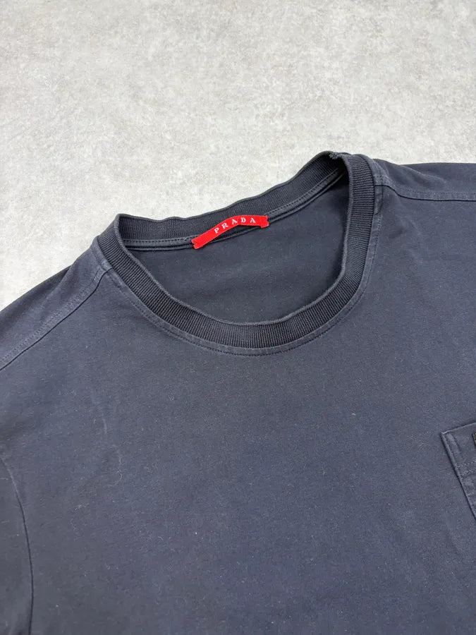 SS2007 Prada Navy Pocket T-Shirt hEiuDun 4