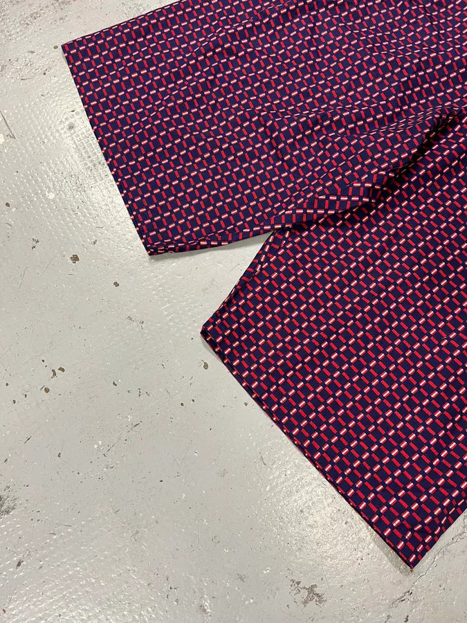 SS2007 Prada Red & Navy Checkered Shorts guizsFU 5