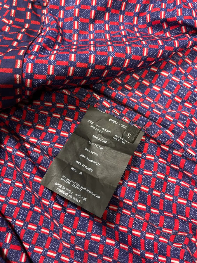 SS2007 Prada Red & Navy Checkered Shorts guizsFU 9