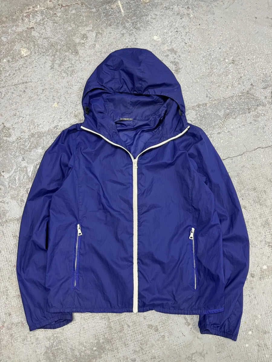 SS2007 Prada Royal Blue Light Tactical Hooded Nylon Jacket (M) 0