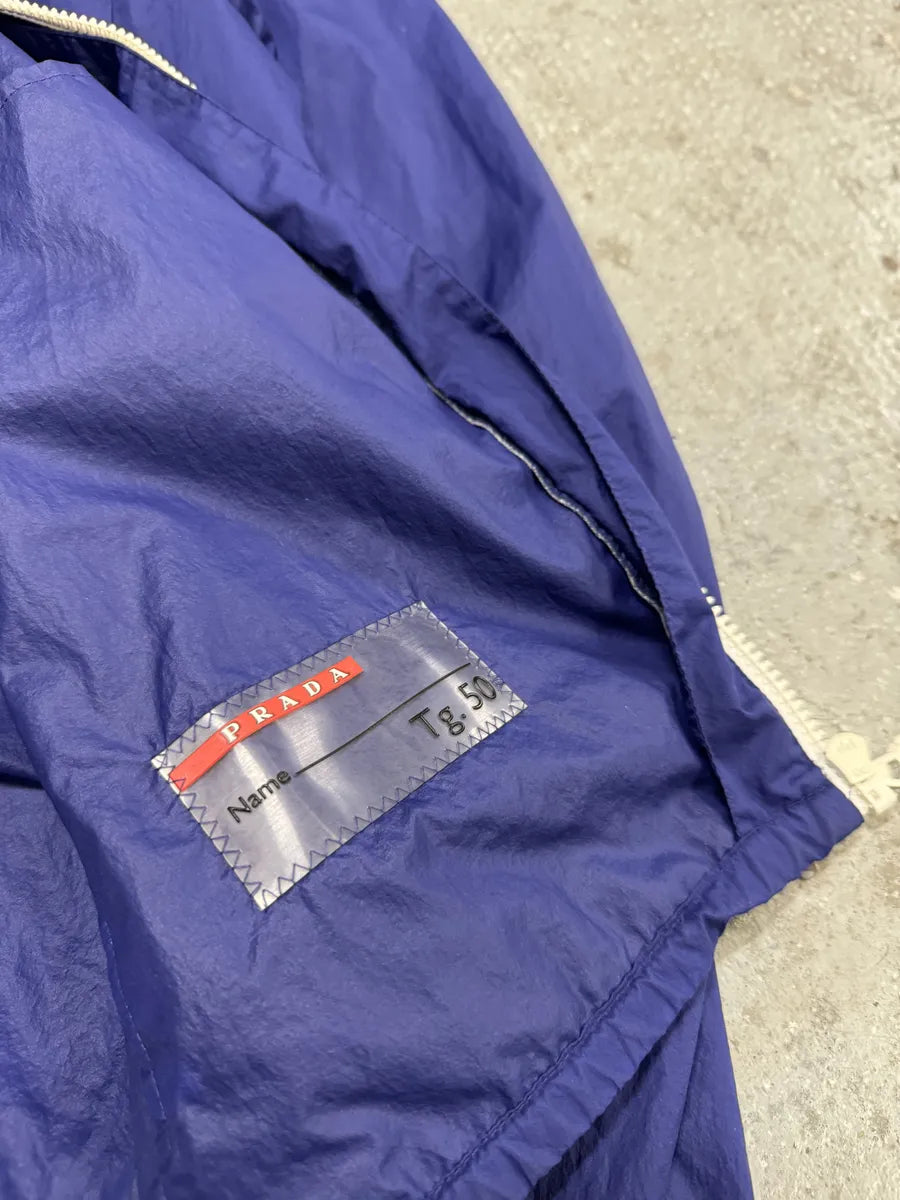 SS2007 Prada Royal Blue Light Tactical Hooded Nylon Jacket (M) 12