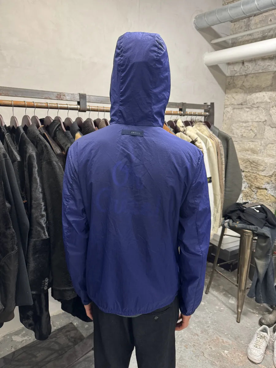 SS2007 Prada Royal Blue Light Tactical Hooded Nylon Jacket (M) 3