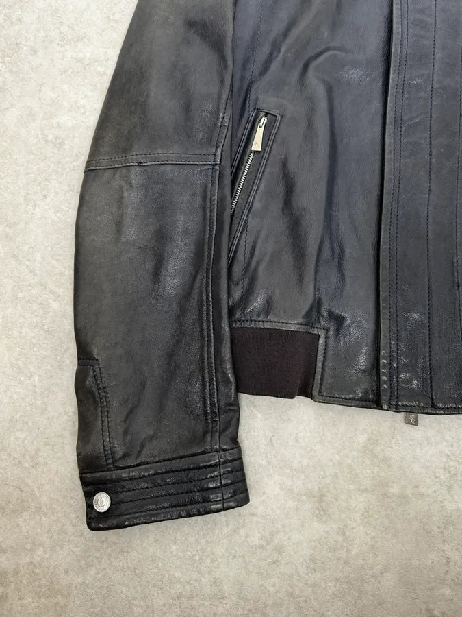 SS2007 Versace Black Leather Jacket dkgnVCO 8