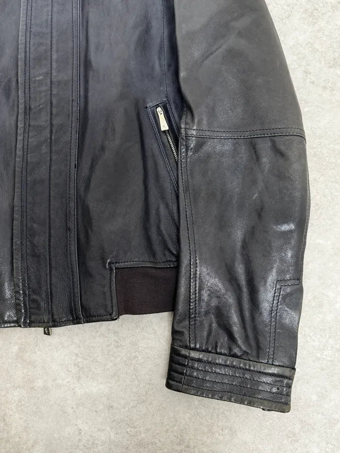 SS2007 Versace Black Leather Jacket dkgnVCO 7