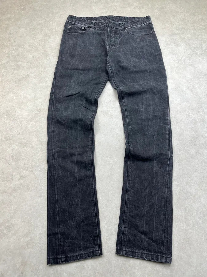 SS2008 Balenciaga Slim Black Faded Denim Jeans gWQXxMg 0