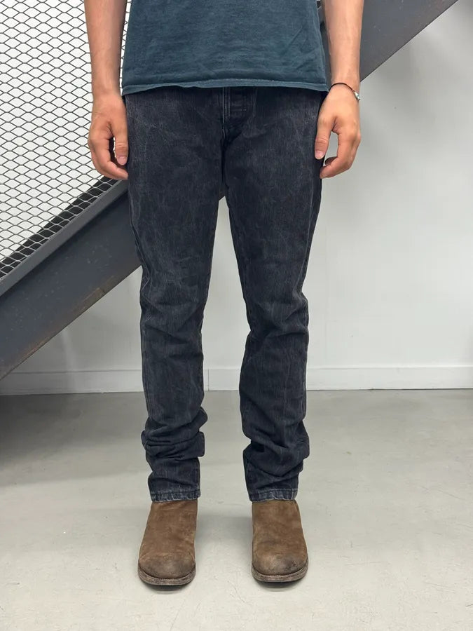 SS2008 Balenciaga Slim Black Faded Denim Jeans gWQXxMg 1