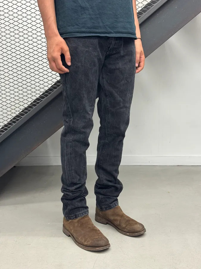 SS2008 Balenciaga Slim Black Faded Denim Jeans gWQXxMg 2