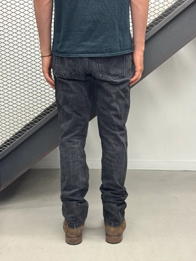SS2008 Balenciaga Slim Black Faded Denim Jeans gWQXxMg 3