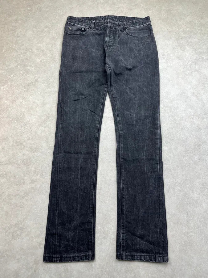 SS2008 Balenciaga Slim Black Faded Denim Jeans gWQXxMg 4