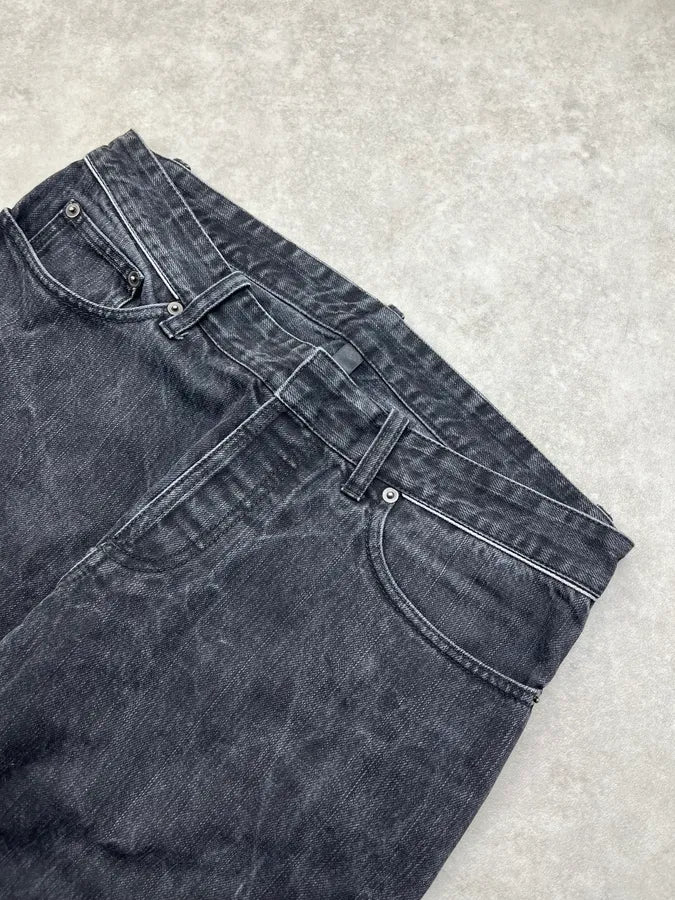 SS2008 Balenciaga Slim Black Faded Denim Jeans gWQXxMg 5