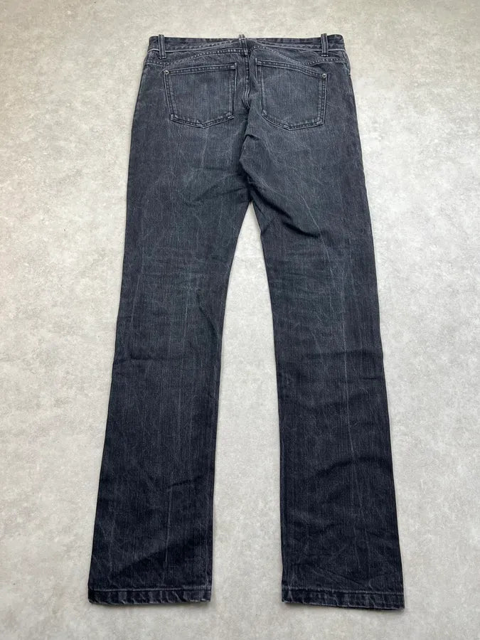 SS2008 Balenciaga Slim Black Faded Denim Jeans gWQXxMg 7