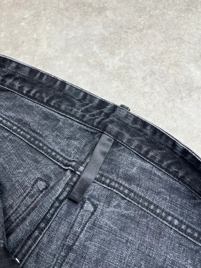 SS2008 Balenciaga Slim Black Faded Denim Jeans gWQXxMg 9