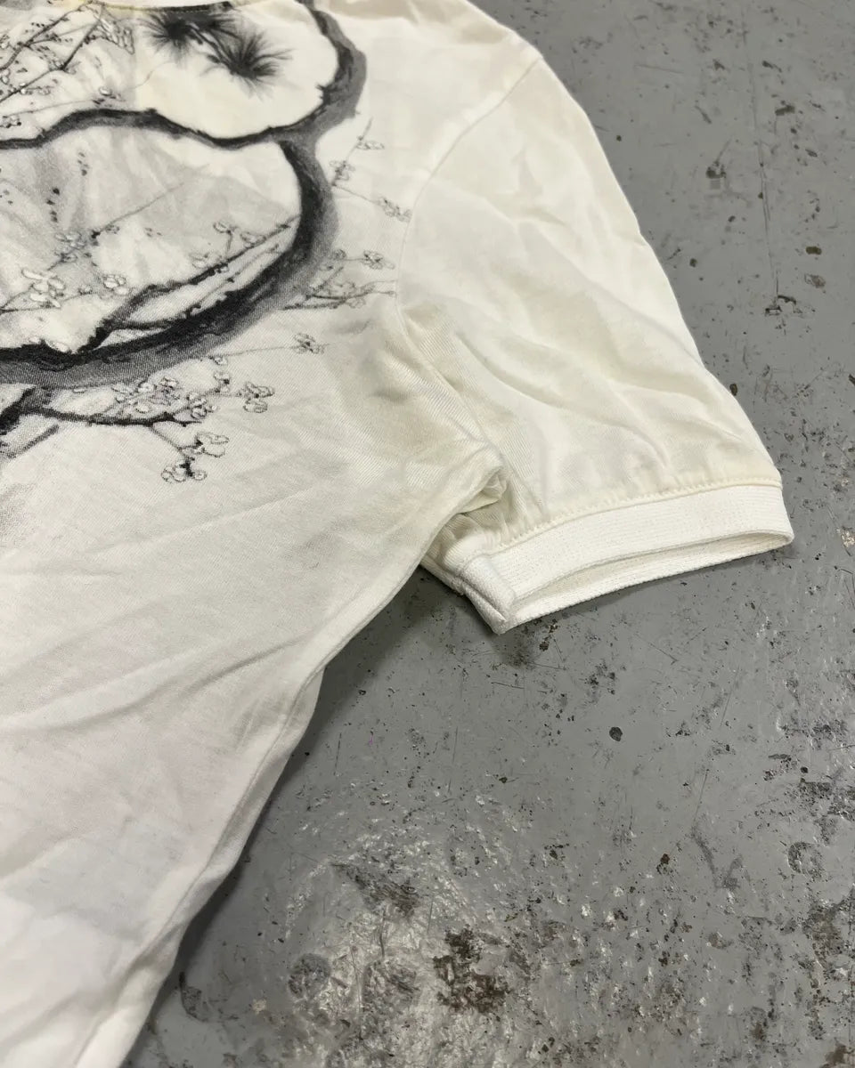 SS2008 Balenciaga White Tree Nature Tree Graphic T-Shirt YXaQDpC 5
