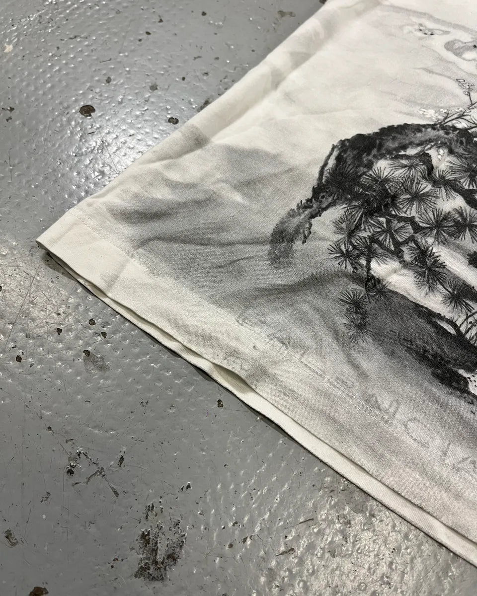 SS2008 Balenciaga White Tree Nature Tree Graphic T-Shirt YXaQDpC 6