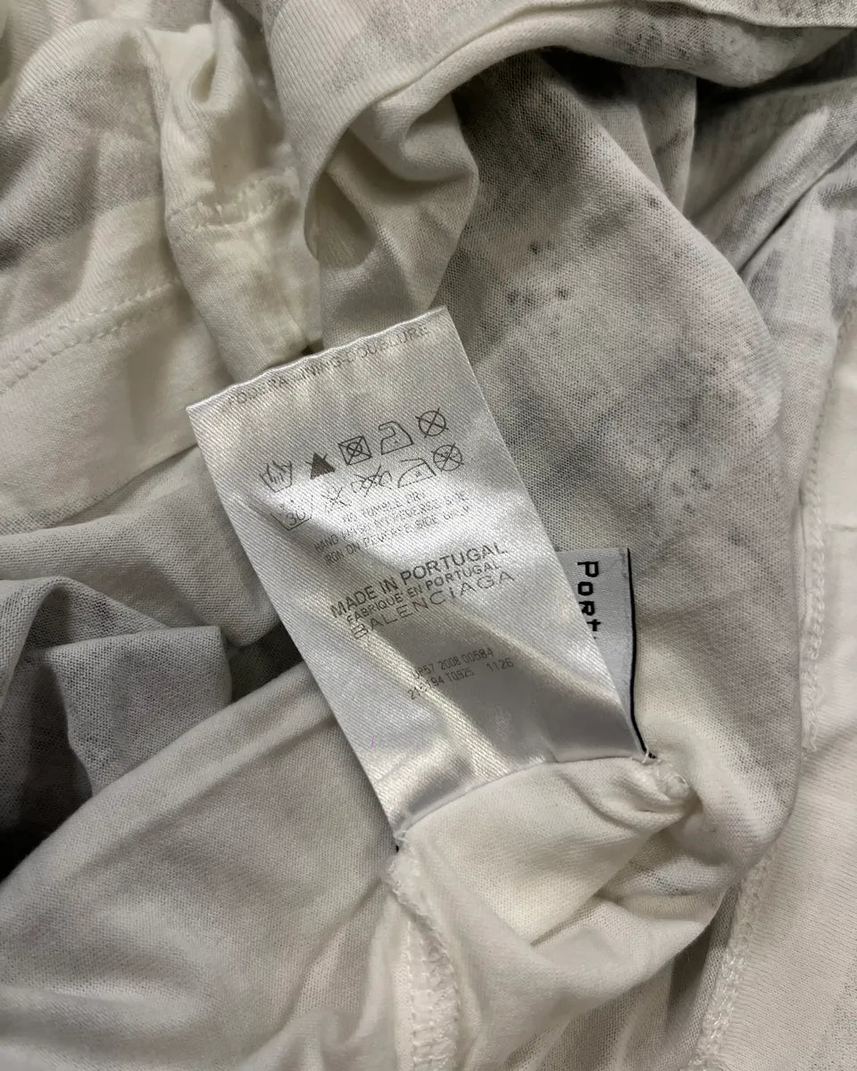 SS2008 Balenciaga White Tree Nature Tree Graphic T-Shirt YXaQDpC 9