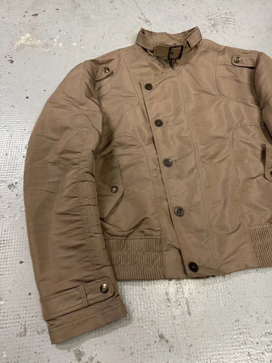 SS2008 Cavalli Biker Beige Buttoned Jacket wJodRSt 6