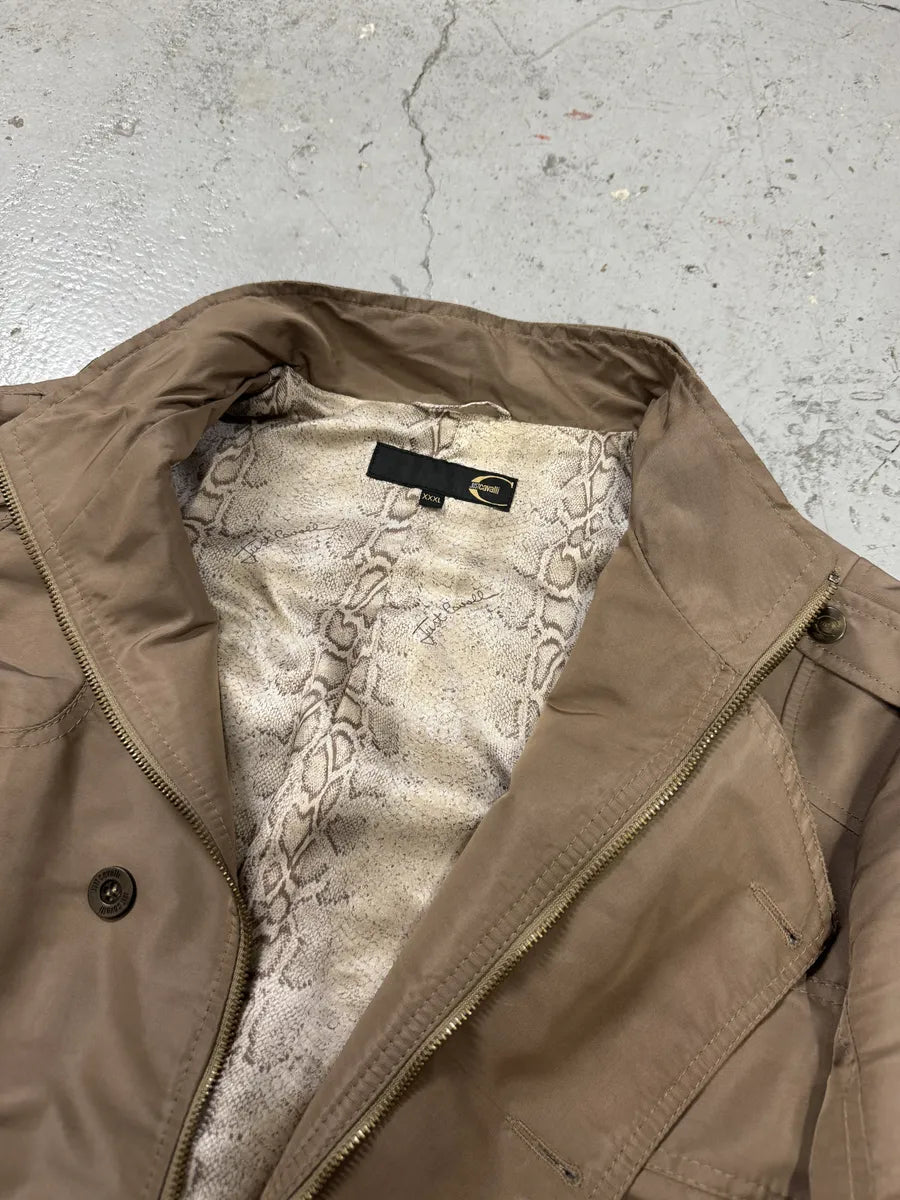 SS2008 Cavalli Biker Beige Buttoned Jacket wJodRSt 7