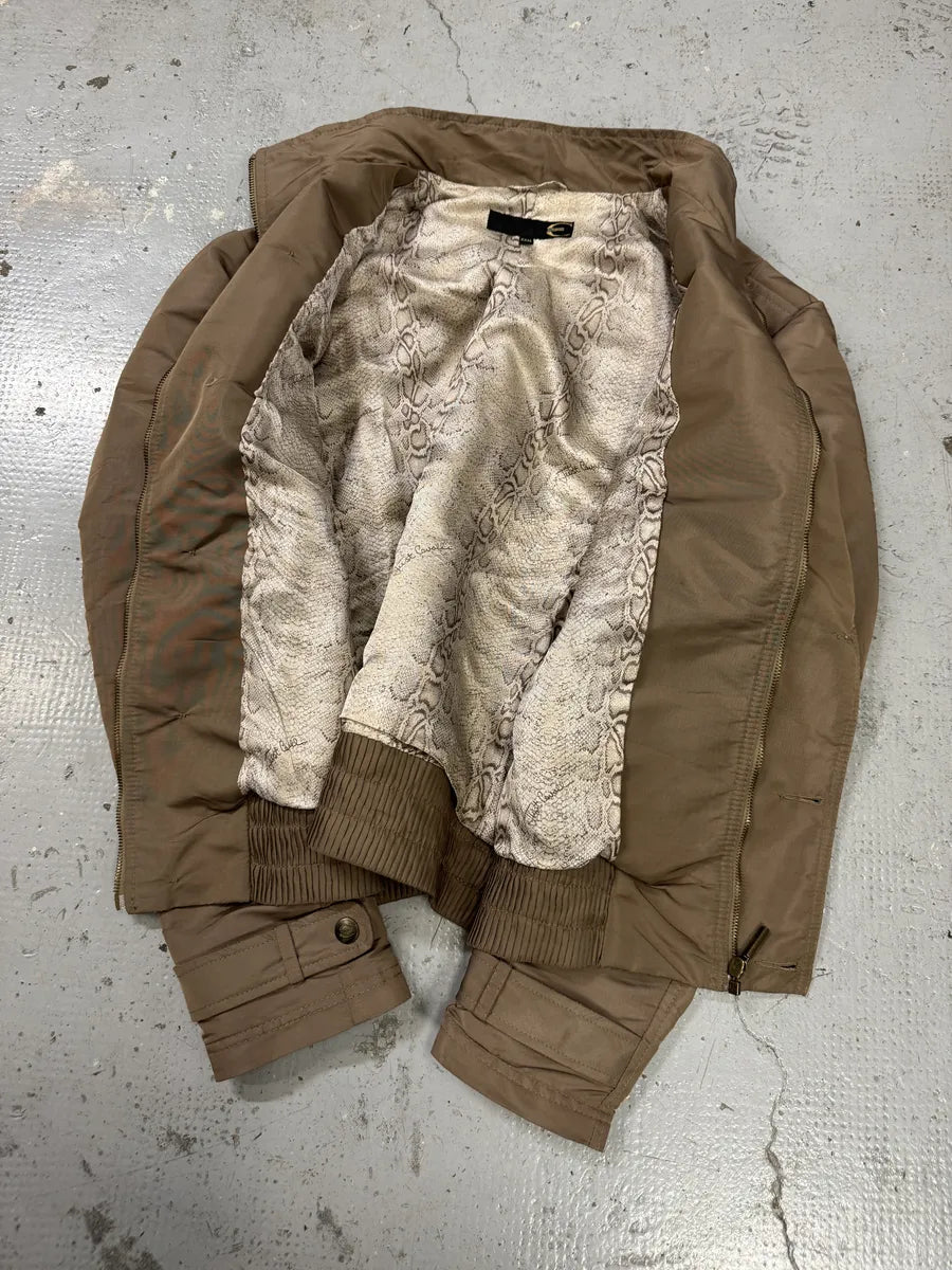 SS2008 Cavalli Biker Beige Buttoned Jacket wJodRSt 8