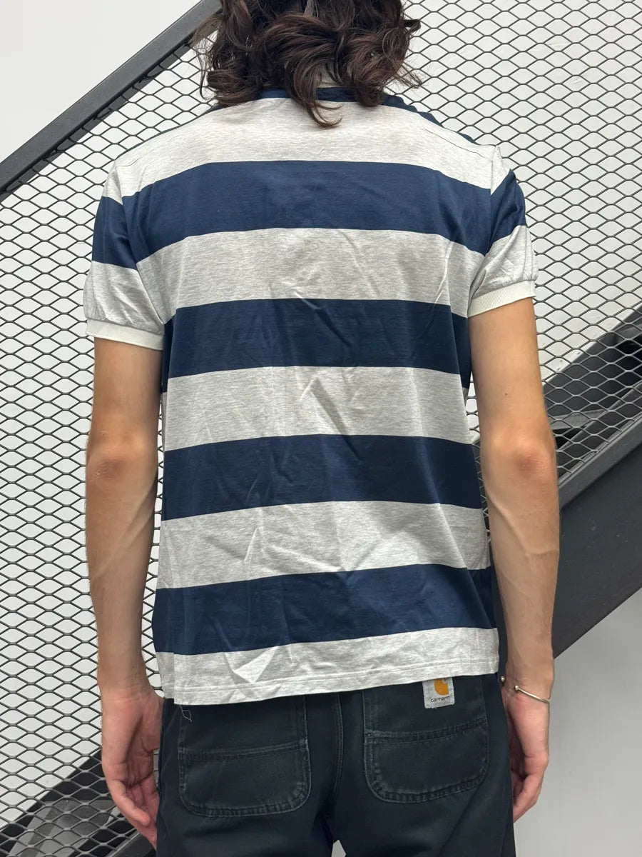 SS2008 Dior Striped Navy & Grey Polo by Kris Van Assche xepkrpG 1