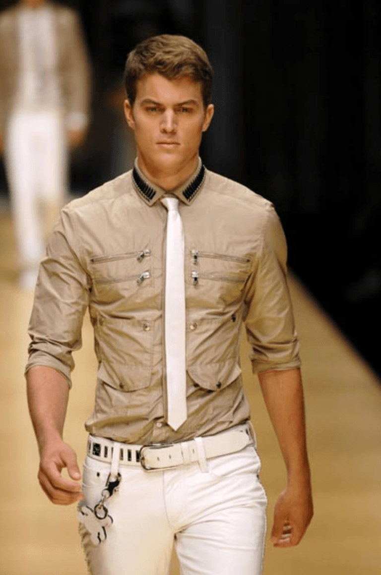 SS2008 Dolce & Gabbana Beige Multi-Zip Armor Shirt IOinASx 1