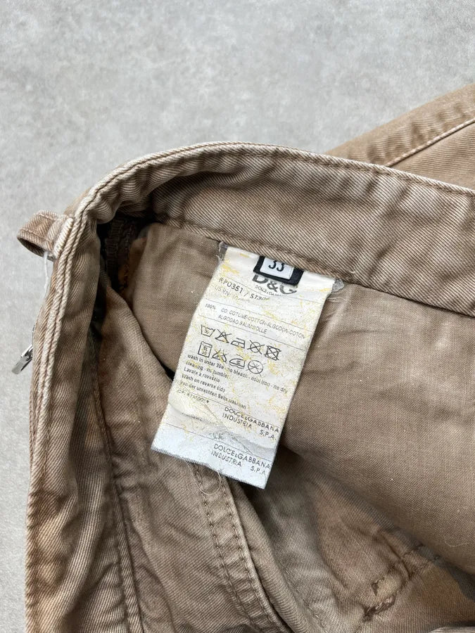 SS2008 Dolce & Gabbana Beige Multi-Zip Shorts fmiAtmb 13