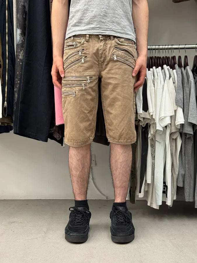 SS2008 Dolce & Gabbana Beige Multi-Zip Shorts fmiAtmb 2