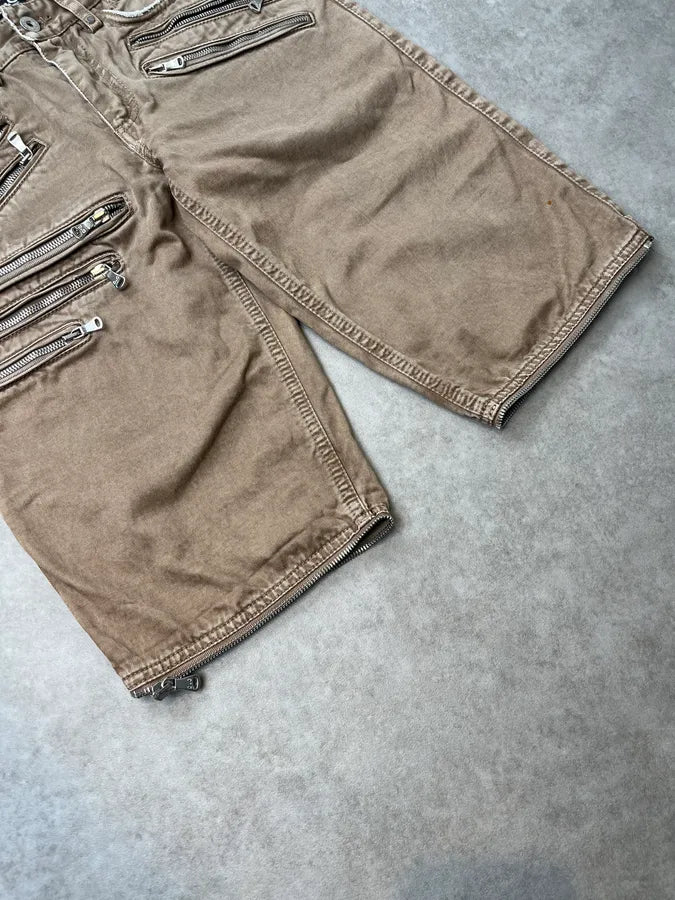 SS2008 Dolce & Gabbana Beige Multi-Zip Shorts fmiAtmb 6