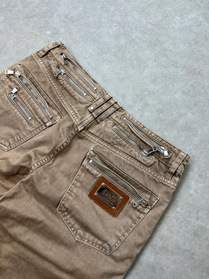 SS2008 Dolce & Gabbana Beige Multi-Zip Shorts fmiAtmb 9