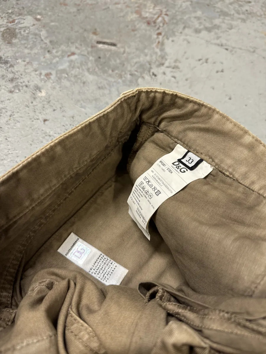 SS2008 Dolce & Gabbana Beige Multi Zips Shorts fawirhn 7