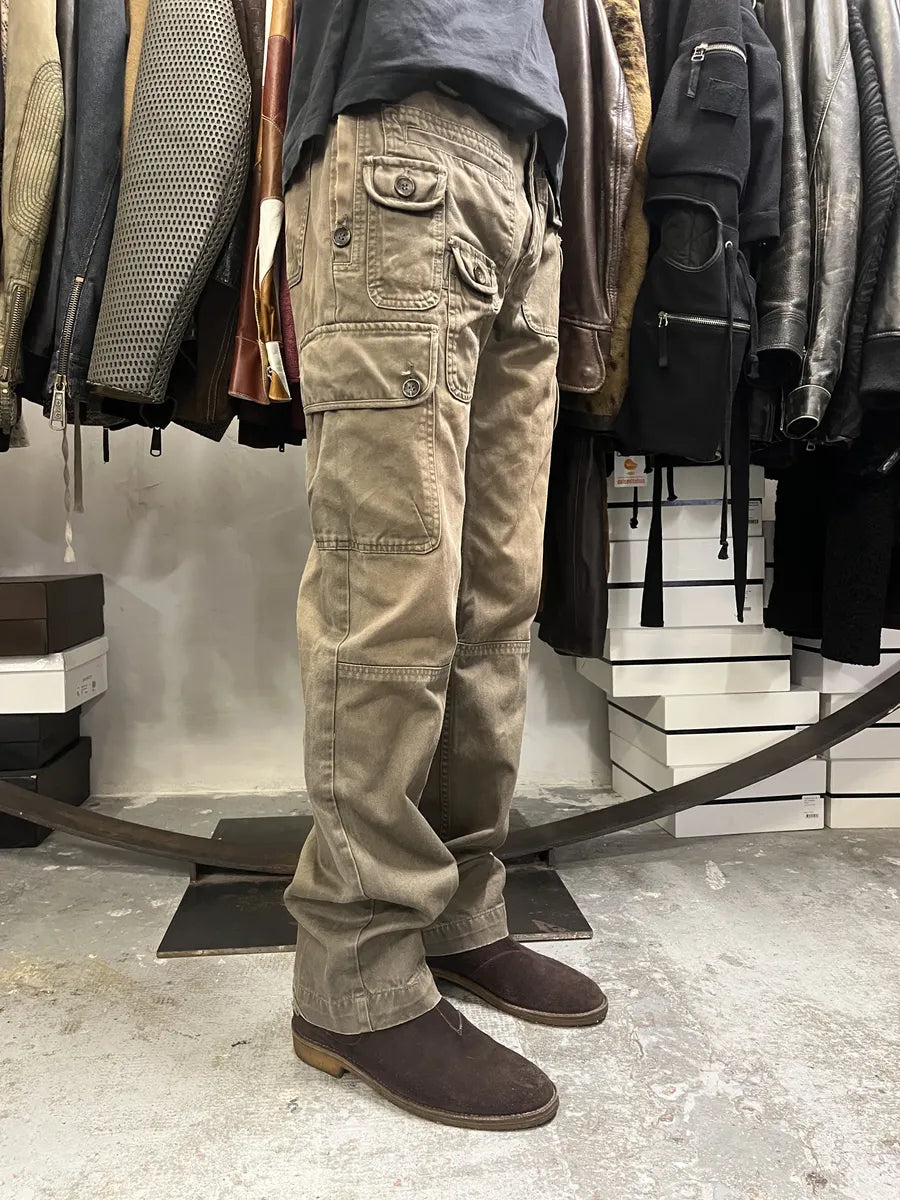 SS2008 Dolce & Gabbana Brown Faded Multi Pockets Pants tdaxkBG 3